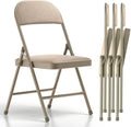 Foldable Fabric Chairs, Padded Cushion, Indoor/Outdoor - Nazhura