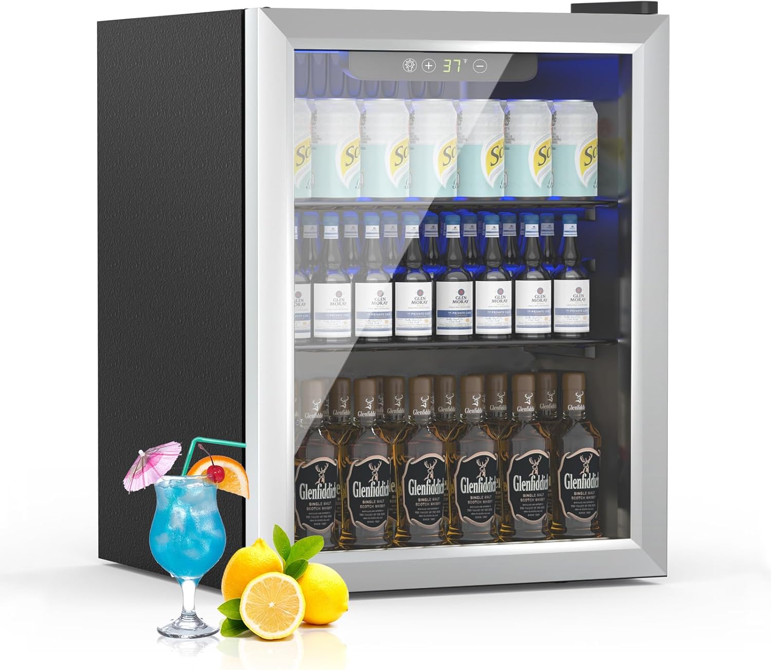 1.7 Cu.ft Beverage Refrigerator Cooler for Office or Bar