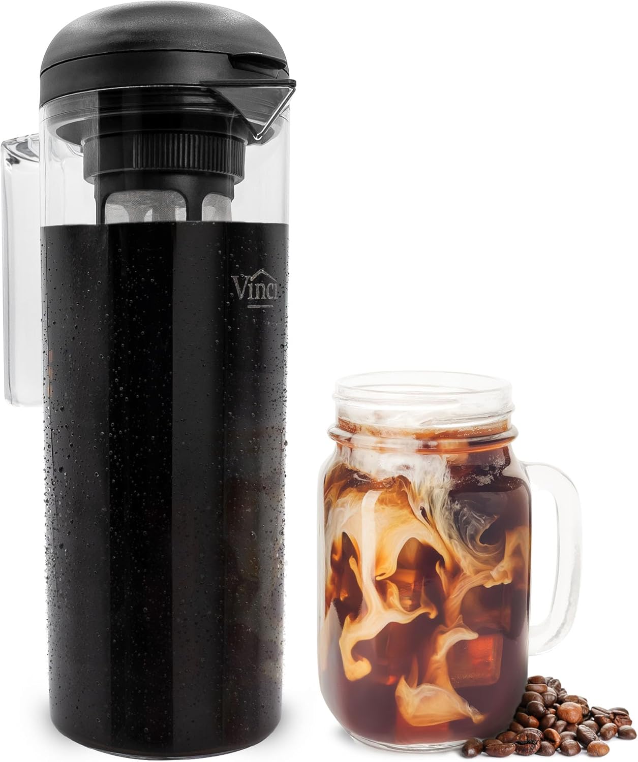 VINCI Cold Brew 360: Patented Dual Filter 360 Technology