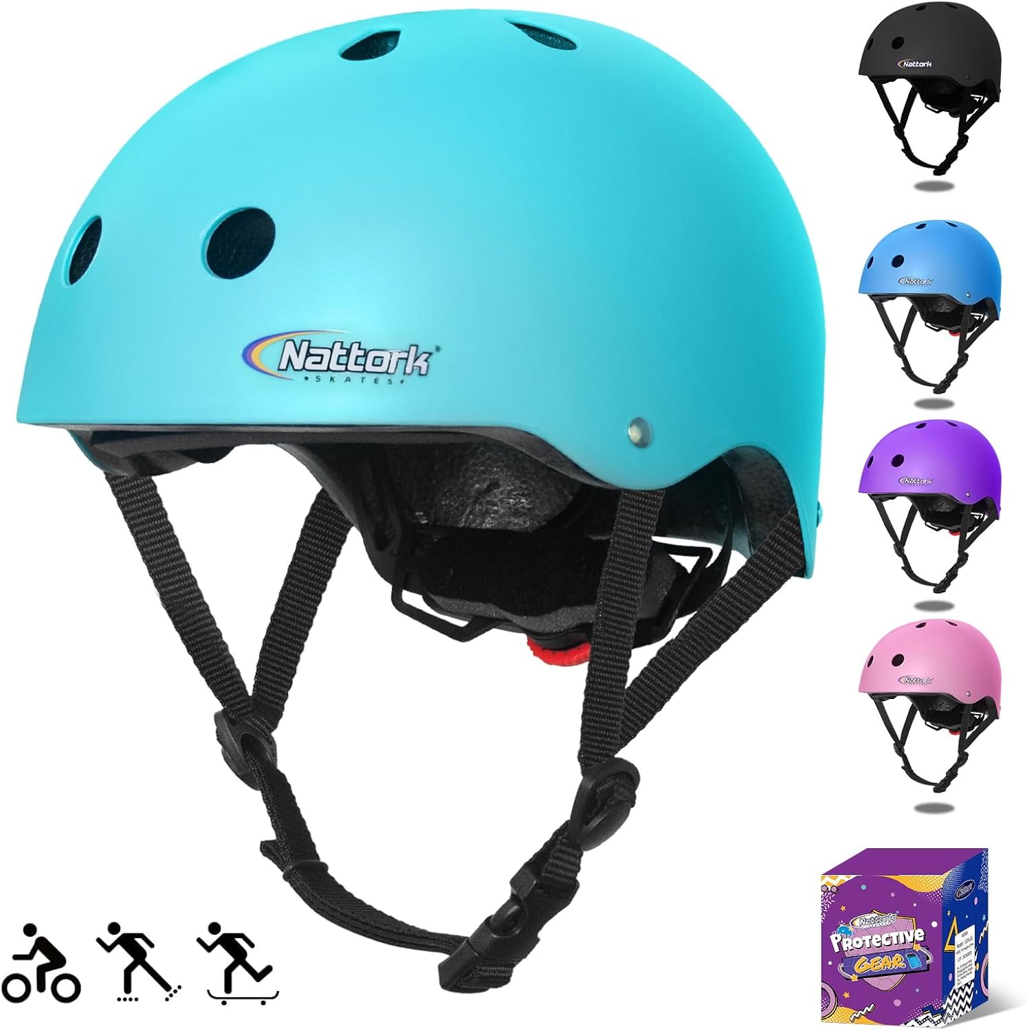 Nattork Multi-Sport Kids Helmet - Removable Liner