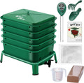 Blutezeit 5-Tray Worm Compost Bin - Compact Vermicomposter for Home