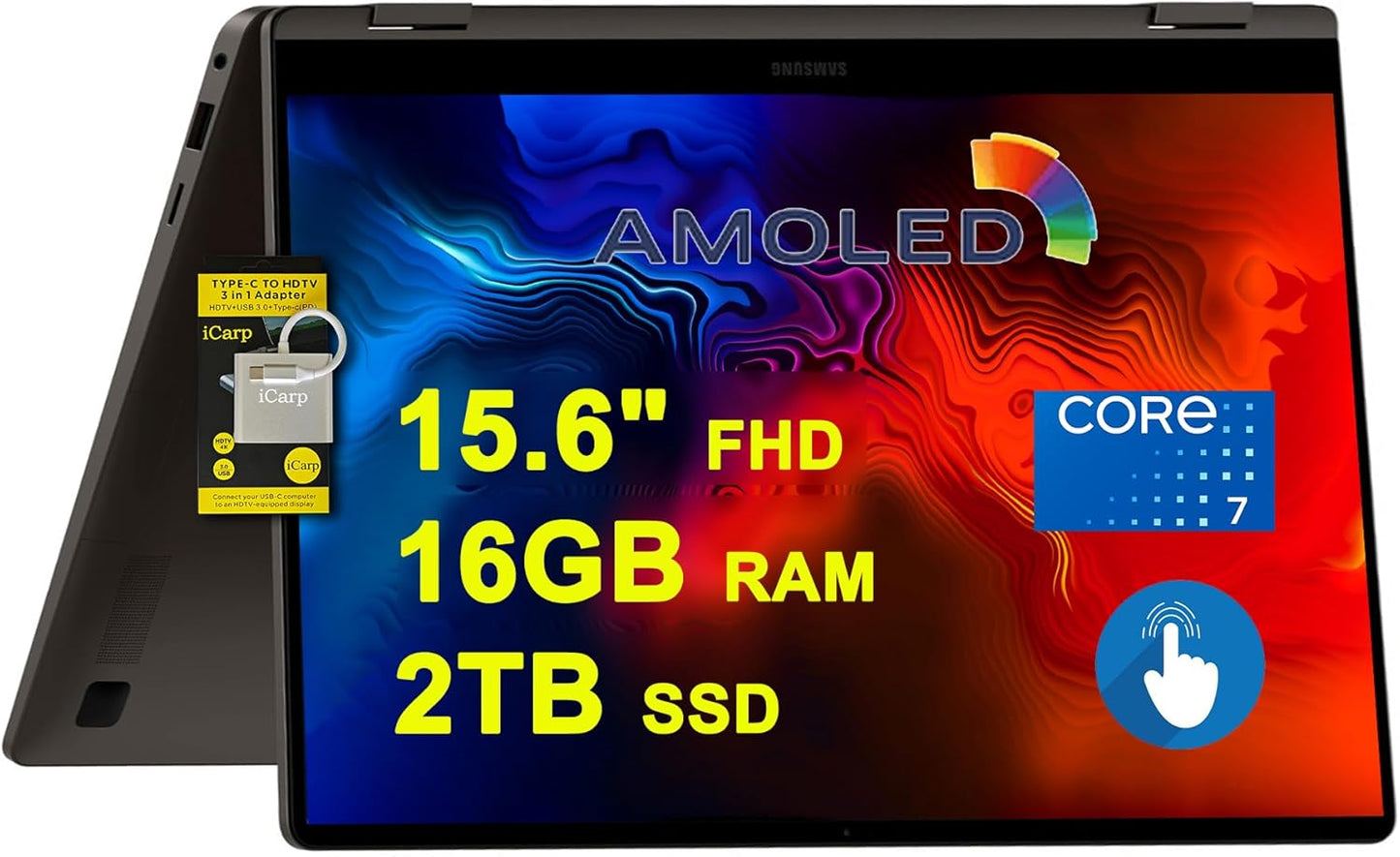 SAMSUNG Galaxy Book4 360 2-in-1 Laptop with AMOLED Touchscreen