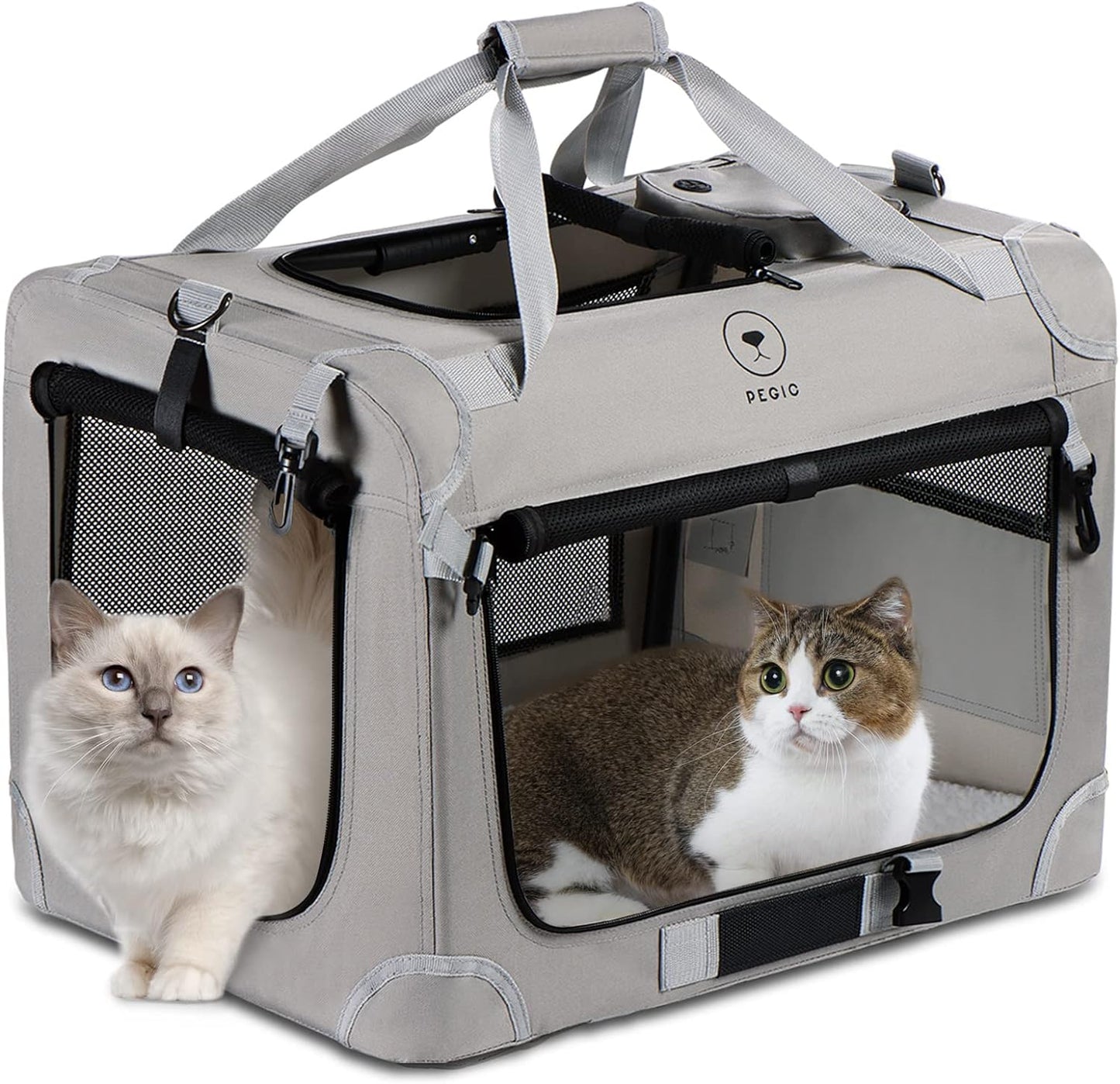 Extra Large Cat Carrier for 2 Cats - Portable Soft Sided Design