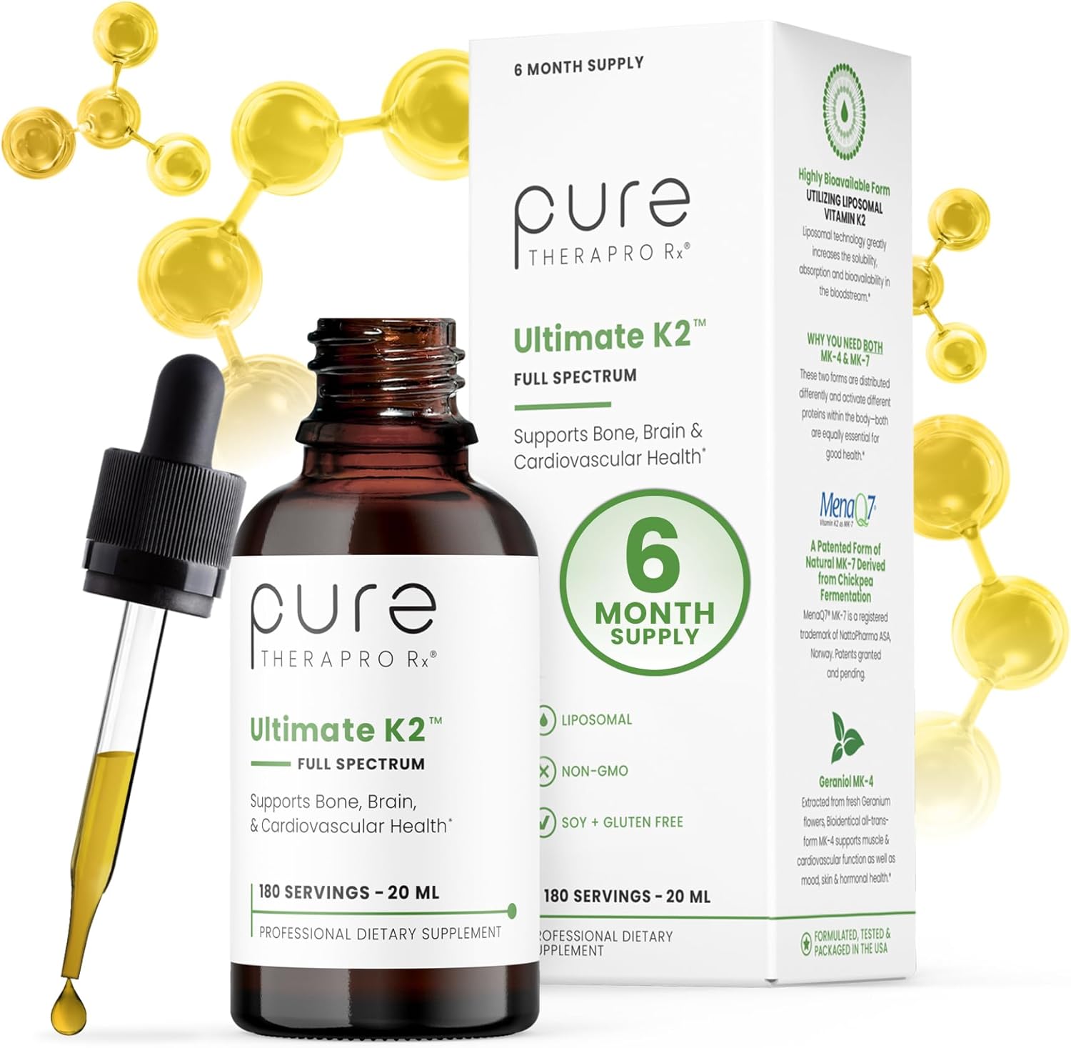 Ultimate K2 Supplement for Bone and Heart Health - 180 Servings