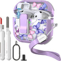 Purple Butterfly AirPods 4th Case: Stylish Secure Clip