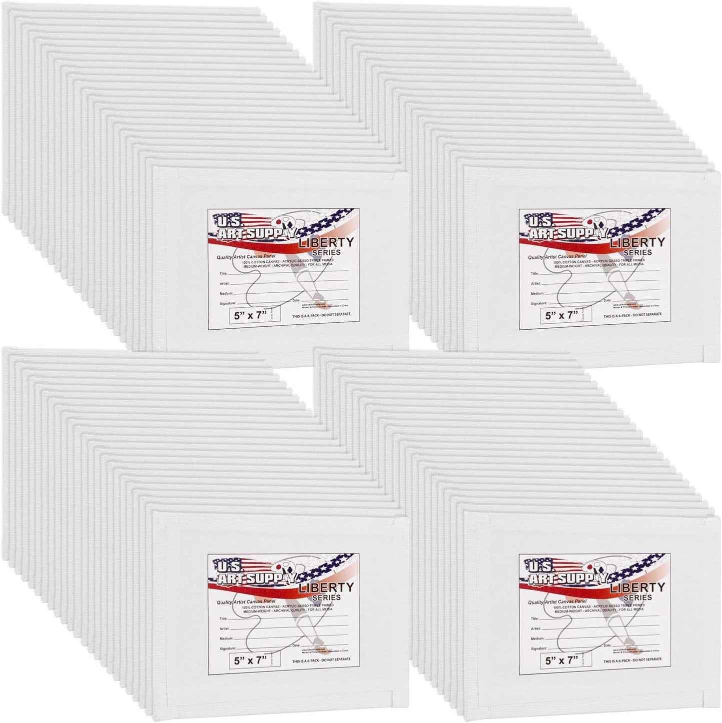 Professional Artist Quality 5 X 7 inch Canvas Panels - 96 Pack