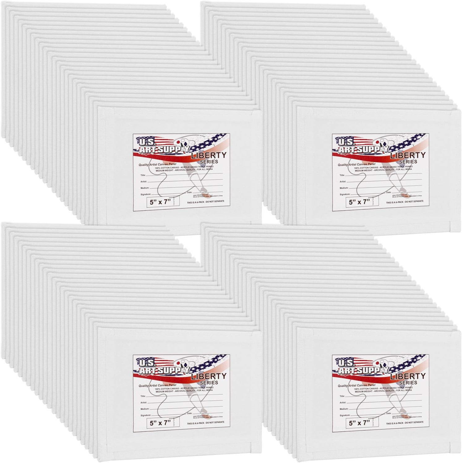 Professional Artist Quality 5 X 7 inch Canvas Panels - 96 Pack