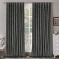 Grey Velvet Blackout Curtains 60 x 84 in - Thermal, Noise Reducing