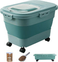 20-23 Lbs Dog Food Storage Container with Wheels and Scoop