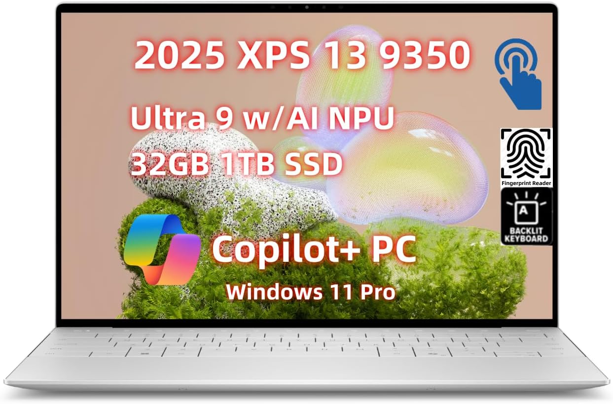 NewDell XPS 13 9350 Business Laptop with Touch Display and AI
