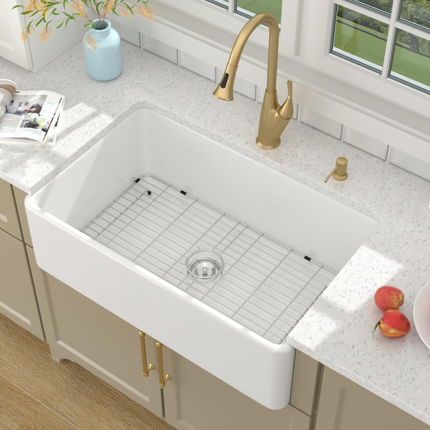 33 Inch Apron Front Fireclay Farmhouse Sink for Your Kitchen