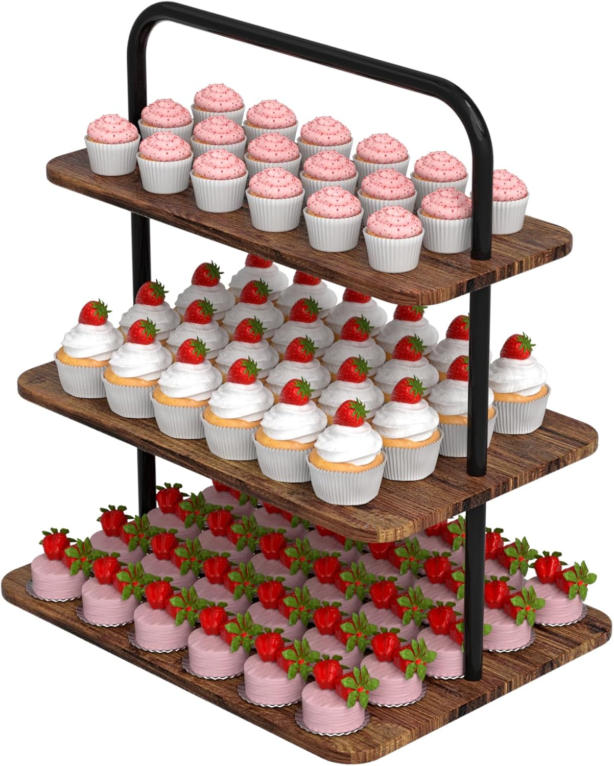 3-Tier Cupcake Stand for 68 Cupcakes - Premium Dessert Display