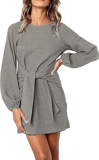 PRETTYGARDEN Women's Elegant Long Lantern Sleeve Dress for Parties
