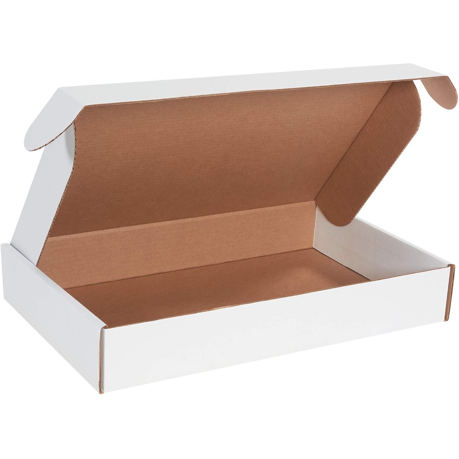 BOX USA BMFL19123 White Corrugated Boxes for Document Storage