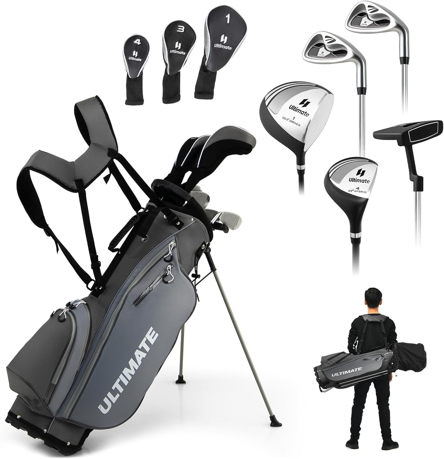 ULTIMATE Men's Complete Golf Club Set for Right-Handed Golfers