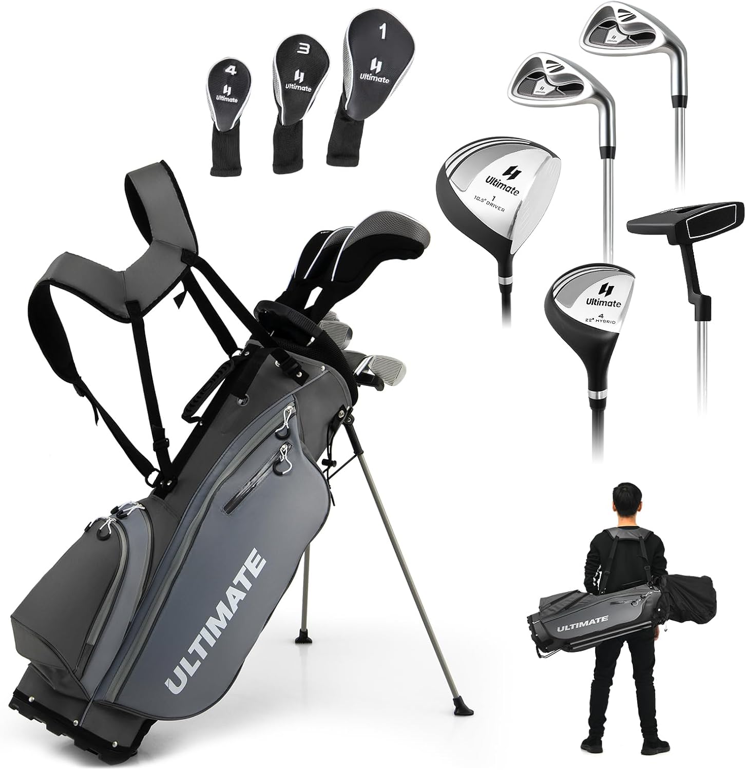 ULTIMATE Men's Complete Golf Club Set for Right-Handed Golfers