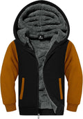 Boys Sherpa Lined Hoodie Full Zip Jacket - Warm Fleece Layer