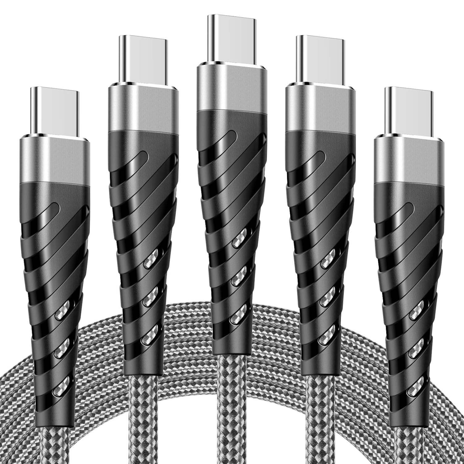 Fast Charge 6FT USB C Cable - 5Pack, 60W, Phone&Pad Compatibility, AWIC