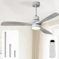 Low Profile Ceiling Fan with Lights 52in Flush Mount - Quiet DC Motor