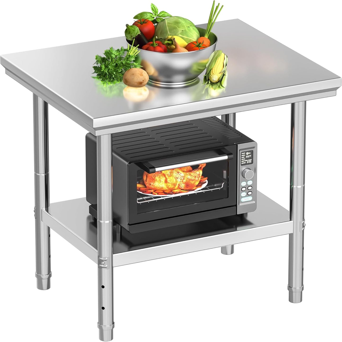 YITAHOME Stainless Steel Table for Kitchen and Garage Use