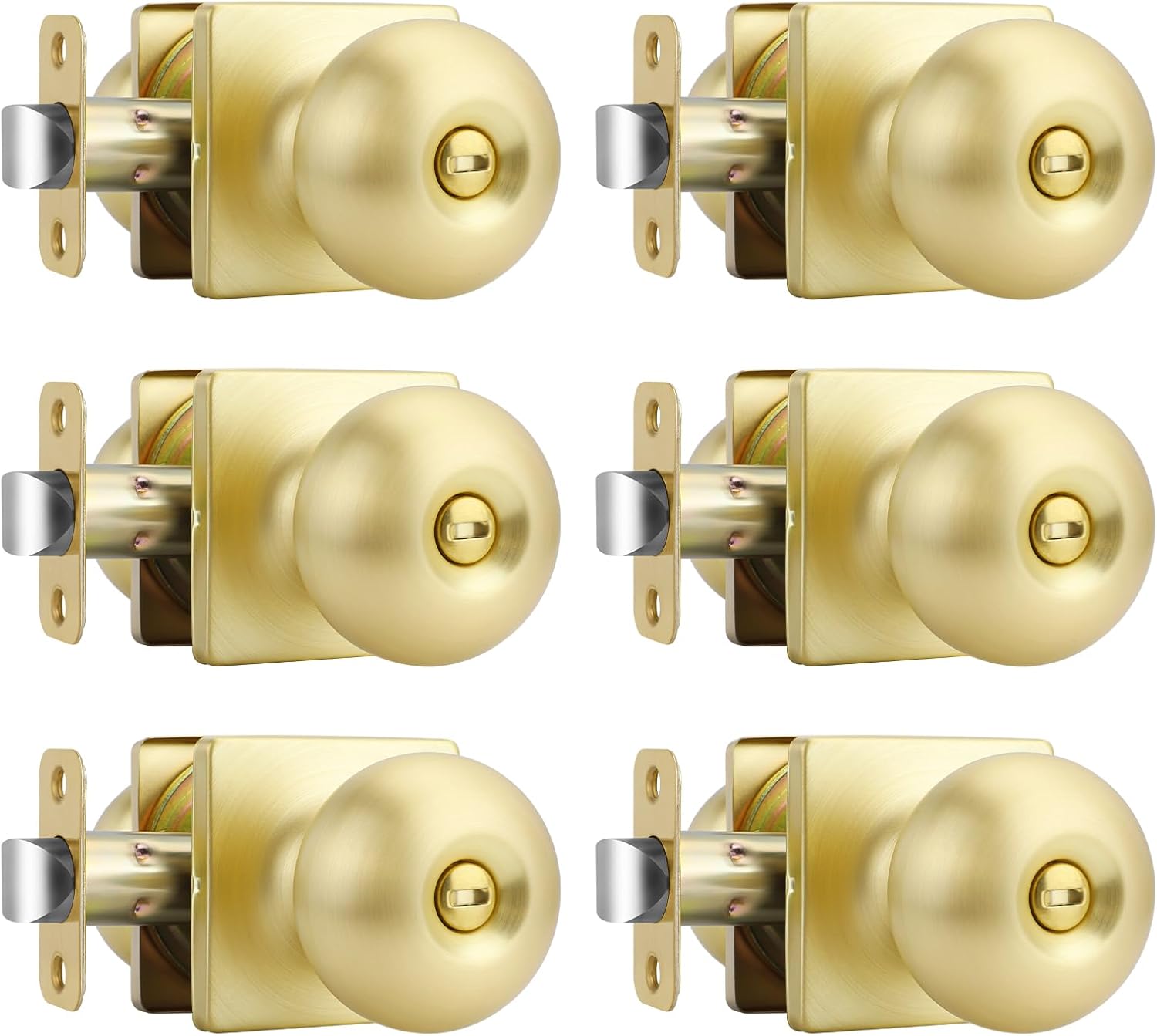 Brushed Gold Privacy Door Knobs for Elegant Interior Spaces