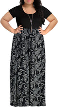 Plus Size Maxi Dress Chevron Print - Comfortable Curvy Fit