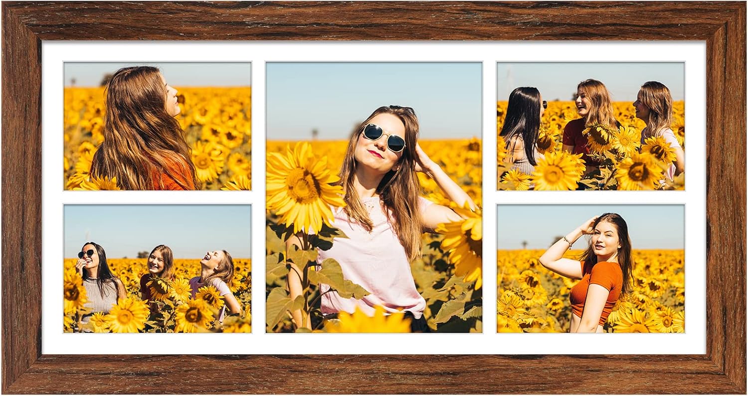 11x23 Picture Frame Display for 5x7 and 8x10 Photos Collage