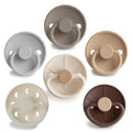 FRIGG SilkySoft Silicone Baby Pacifier 6-Pack Earthy Wonder - Gentle