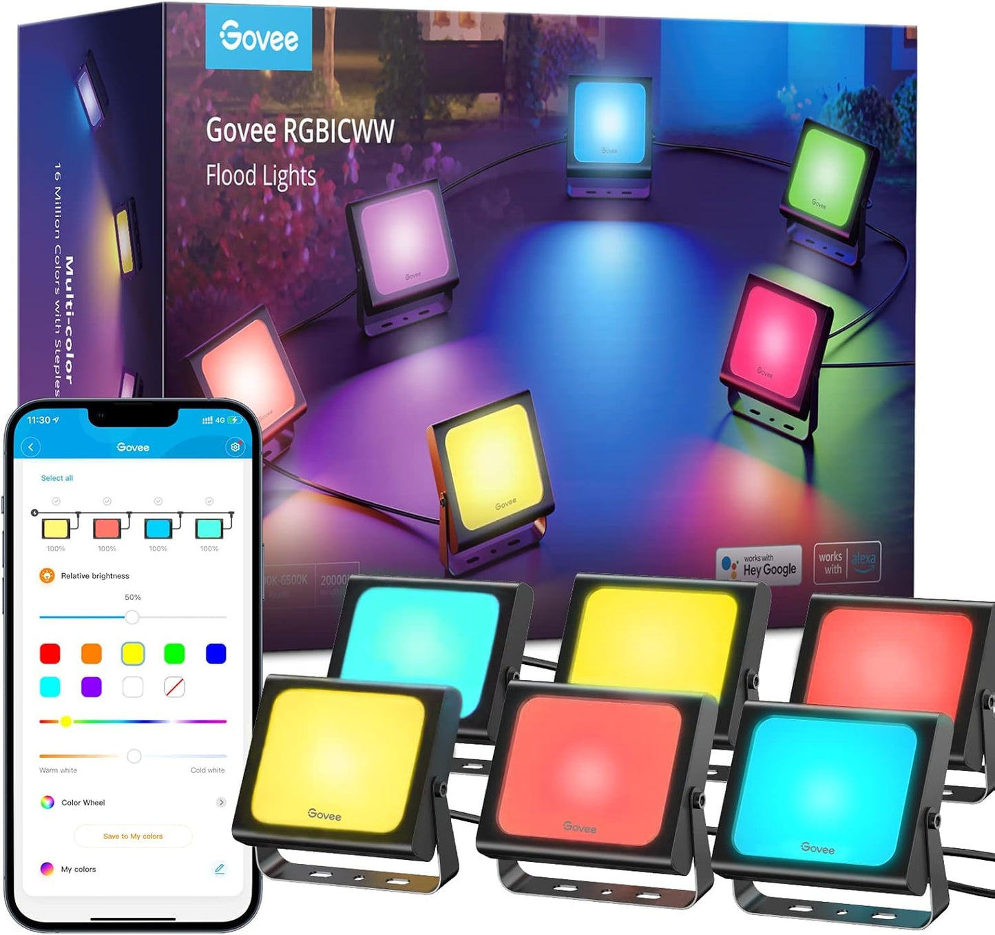 Govee RGBIC Outdoor Flood Lights for Stunning Garden Decor