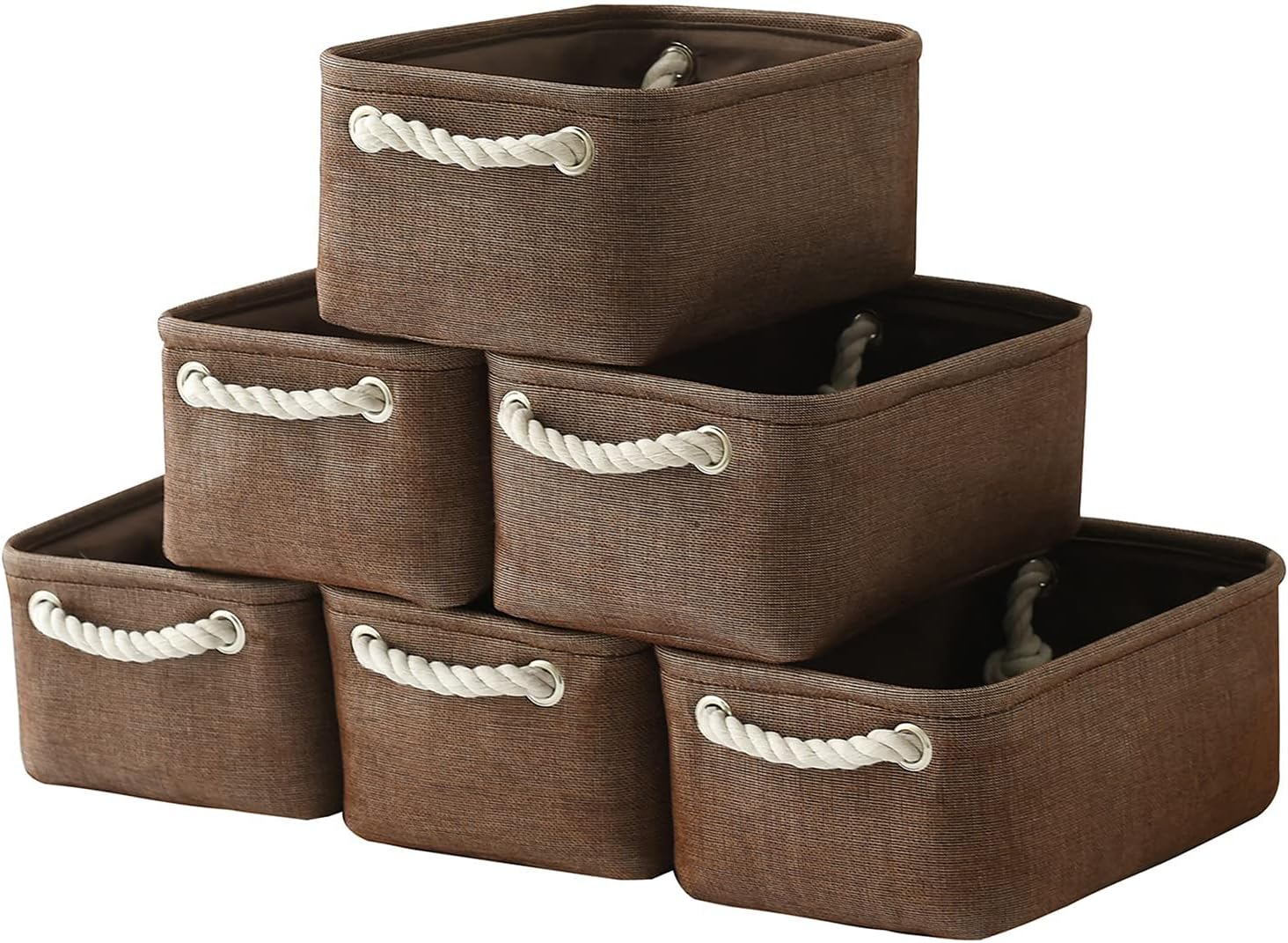 TheWarmHome Storage Basket for Organizing - 6 Pack Collapsible