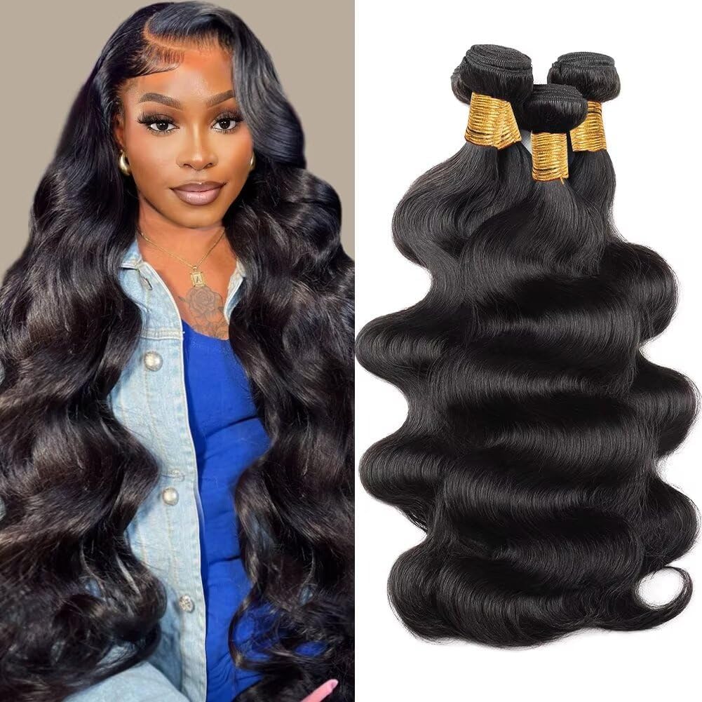 12A Human Hair Bundles for Natural Black Body Wave Styles