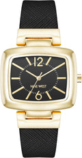 Nine West Women's Strap Watch - Classic Matte Black Timepiece