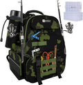 45L Fishing Backpack with 4 Tackle Boxes - Durable, Organized Carry