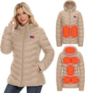 Womens Heated Jacket with 10000mAh Battery Pack - Dual Control Heat