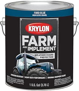 Krylon Farm & Implement Paint Gallons in Ford Blue for Durability