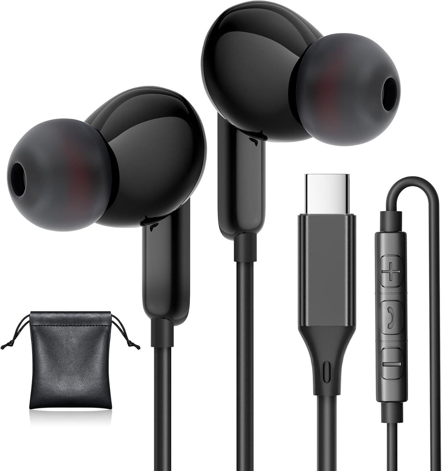 Premium USB C Earbuds for Samsung & iPhone ~ Clear Sound & Mic
