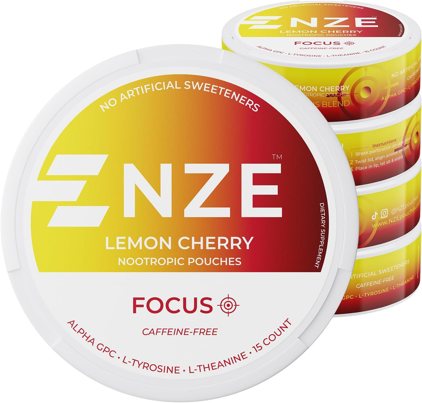 NZE Caffeine Free Nootropic Pouches for Enhanced Focus