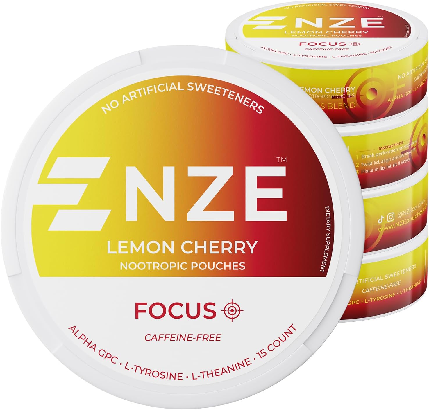 NZE Caffeine Free Nootropic Pouches for Enhanced Focus