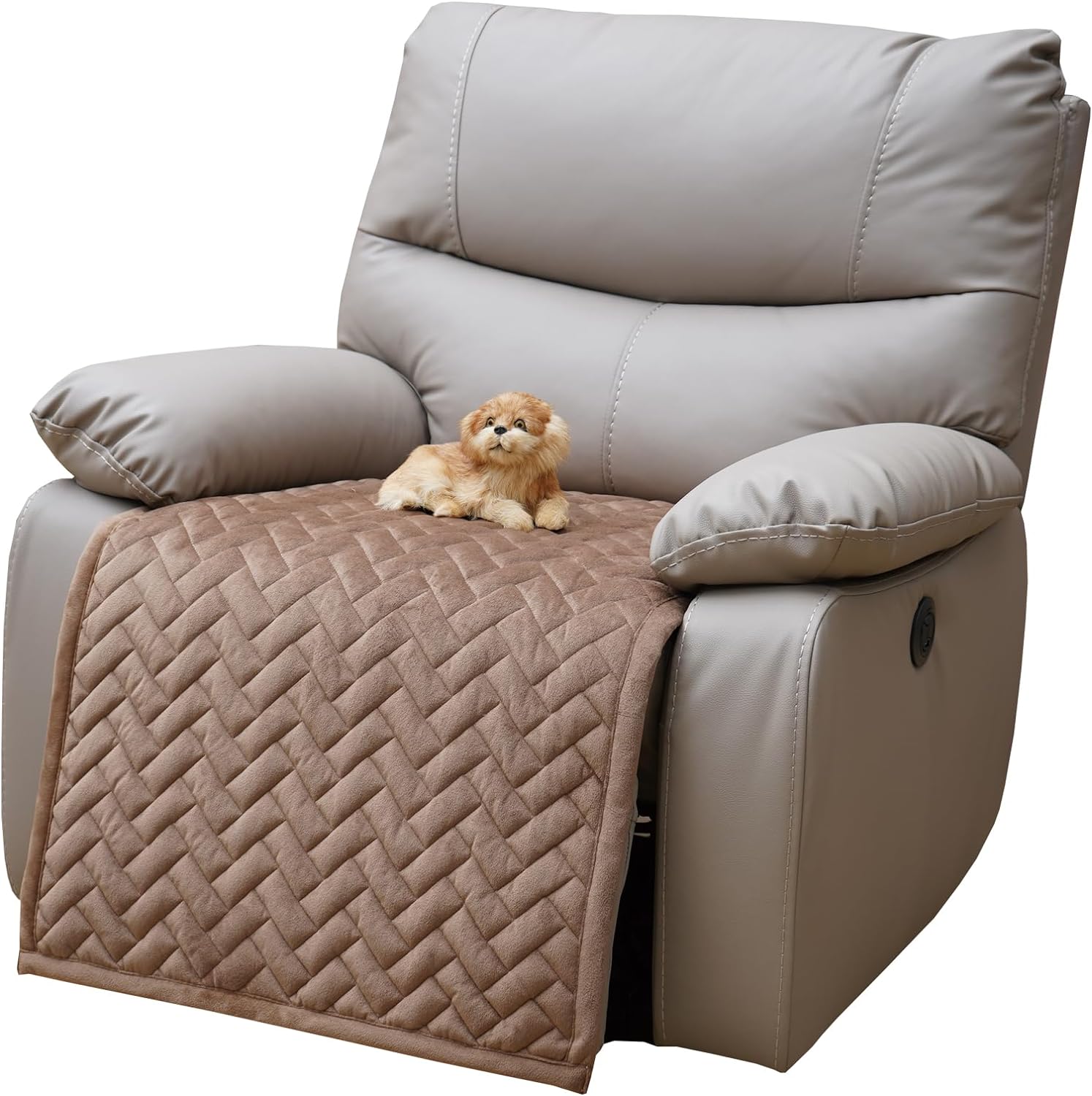 Washable Recliner Slipcover for Large Sofas - Eismodra Stay-in-Place Cover