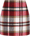 Women's Kinghua Plaid Mini Skirt in Wool for Cozy Fall Style