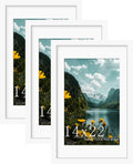 Picrit 14x22 Picture Frame 3 Pack - Flexible White Poster Frames