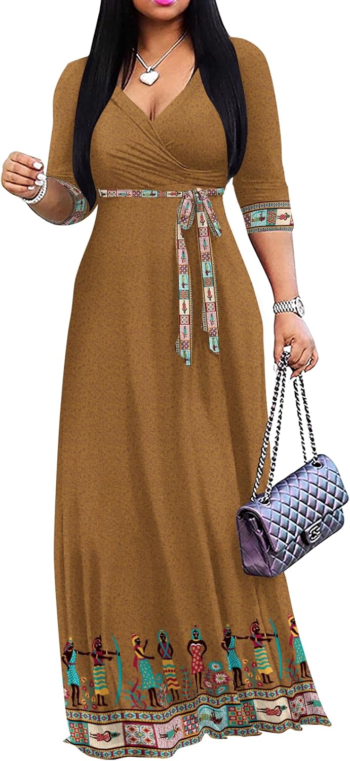 Yajedo Womens Casual Summer Maxi Dress Plus Size with Pockets