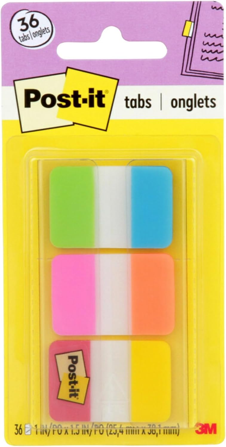 Colorful Organization: Post-it Tabs 1