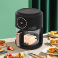 Silencear 4.5Qt Air Fryer: Nonstick Glass Basket, Touch Control