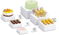 Buffet Risers with Mini Signs - White Acrylic Display Risers
