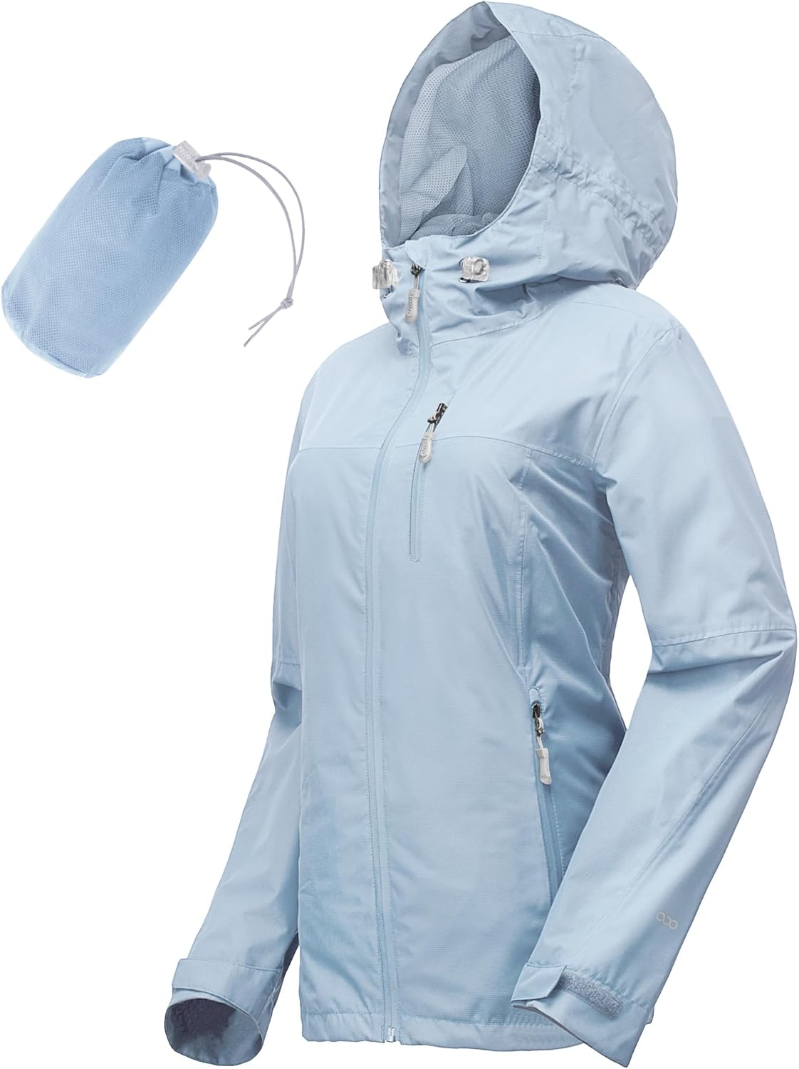 Packable Rain Jacket for Women - Lightweight Waterproof Windbreaker