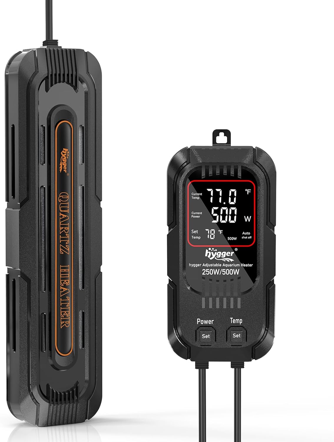 Adjustable 600W/1200W Aquarium Heater with LED Display Controller