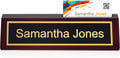 Personalized Wood Desk Name Plate - Piano Rosewood or Black, Custom