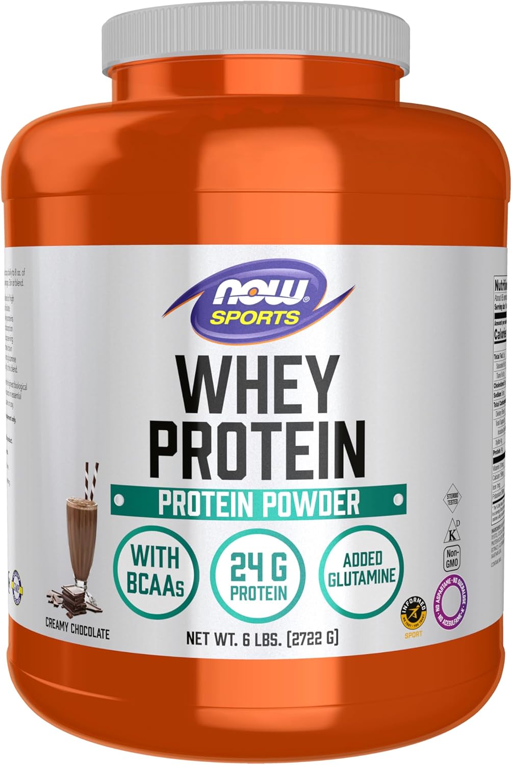 NOW Sports Nutrition Whey Protein with BCAAs Creamy Chocolate