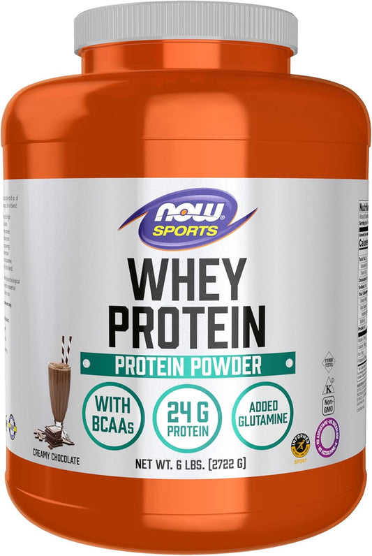 NOW Sports Nutrition Whey Protein with BCAAs Creamy Chocolate